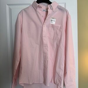 Sonoma Mens Shirt Size M Pink Button Down Long Sleeve